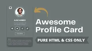 How to make profile card in html and css? | Profile card ui design | CSS profile card