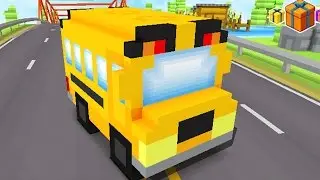 BLOCKY HIGHWAY #2. ИГРА КТО ДАЛЬШЕ ПРОЕДЕТ. Городские машины.Мультфильм про машинки.