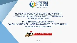 15-я сессия МОФ «Героизация нацизма и рост неонацизма в странах Балтии»