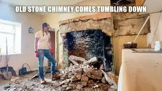 Removing the chimney - DIY restoration of 200 year old cottage in Ireland.