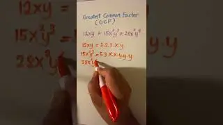 Example 9: Find the Greatest Common Factor or GCF from Three Terms