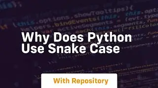 why does python use snake case