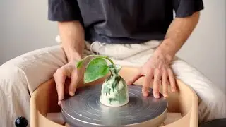 satisfying pottery video, making a tiny vase from start to finish