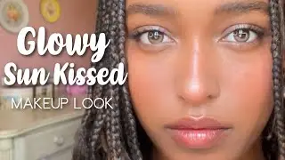 GLOWY SUNKISSED MAKEUP TUTORIAL ON BROWN SKIN!!