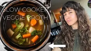 Homemade Veggie Broth & Bouillon 2 Ways! 🌱 Easy, Waste-Free & Vegan | Slow Cooker Recipe