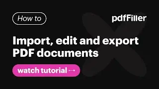 How to Import, Edit and Export PDF Documents