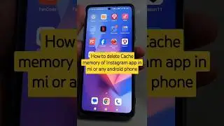 How to delete Cache memory of Instagram app in mi or any android phone #shorts