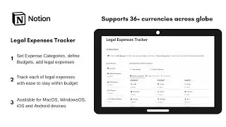 Legal Expense Tracker | How to track legal expenses in @Notion