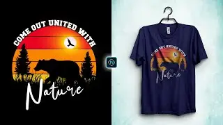 Vintage Outdoor Adventure T-Shirt Design for Redbubble in Photoshop Tutorial