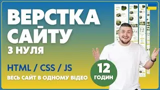 Верстка сайту з нуля до завершення,  HTML/CSS/JS + Адаптив