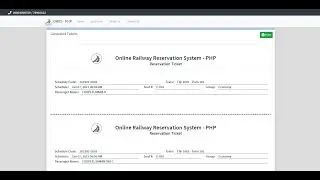 Online Railway Reservation System in PHP DEMO