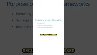 What’s the purpose of security frameworks? #Google #Cybersecurity #Shorts