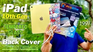 iPad 10th Generation Transparent Back Cover & Tempered glass ! iPad 10th Gen Glass installation !