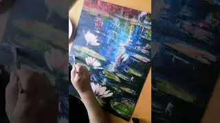 Лотосы. Нанесение лака