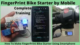 How to make Fingerprint Bike starter by smartphone and Arduino nano | Fully Waterproof |