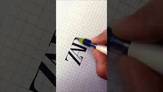 'ZARA' writing style.  #satisfying #viral #calligraphy #youtubeshorts #shorts