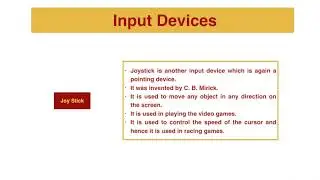 Input Device Part-3 | Computer Fundamentals | Joystick | Scanner | Barcode Reader