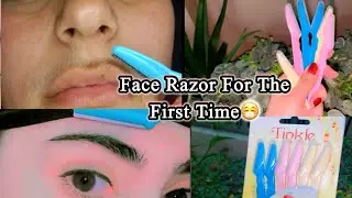 Tinkle razor Use 😷 Face And Eyebrows |  razor side effects | tinkle razor use karne ka tarika