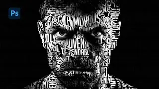 Text Portrait Effect Photoshop Tutorial v5