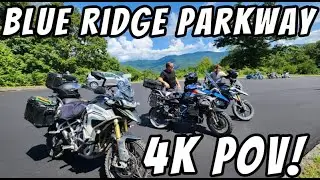 Blue Ridge Parkway Scenic Motorcycle Ride POV 4K