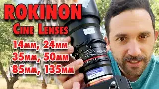 ROKINON CINE DS PRIME LENSES! 14mm, 24mm, 35mm, 50mm, 85mm,135mm for Sony E Mount! Demo & examples!