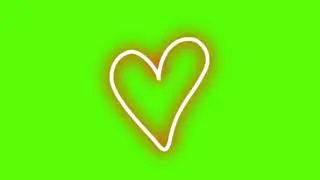 NEON HEART EFFECT GREEN SCREEN