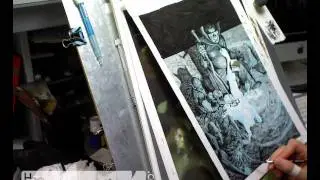 Timelapse of Paolo Rivera Drawing the Cover to Daredevil #10