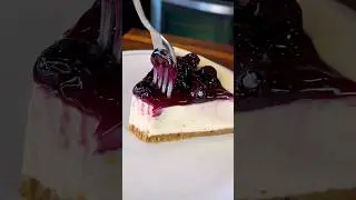 Postre Facil Sin Hornear Cheesecake de Arándanos Receta #shorts