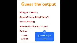 Daily Java interview questions | Guess the output #java #shorts