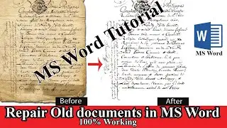 How to Repair Old documents in MS Word Easily (100% Working) | Clear Old documents in Word