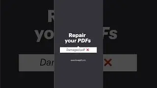 How to repair corrupted or damaged PDFs #iLovePDF #DamagedFiles #RepairPDF #PDFTools #PDF