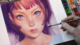 Digital Art in Watercolor - Gyoushi by Ilya Kuvshinov