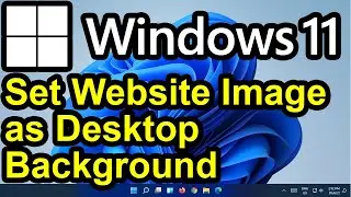 ✔️ Windows 11 - Use Picture from Internet as Desktop Background - Save Website Image to Computer