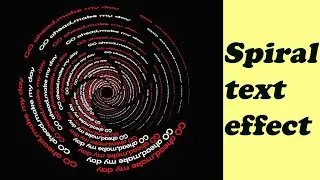 Photoshop spiral text effect full video II spiral text