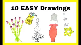 10 Easy drawings for beginners |Compilation video for kids