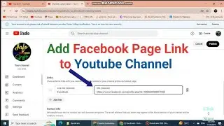 How to add facebook link to youtube channel || How to add facebook page link to youtube channel