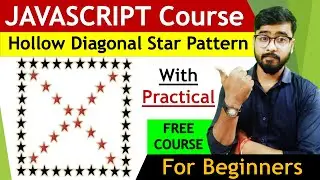 JavaScript Star Pattern Program| Hollow Diagonal Star Pattern | JavaScript Tutorial