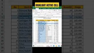 how to highlight active cell on microsoftexcel #excel #exceltutorial #tipsandtricks #exceltips