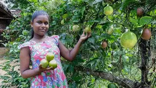 passion fruit / Here is the taste of real fruits grown in the garden. .village kitchen recipe