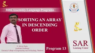 Program 13: Sorting an Array in Descending Order | 8086 Assembly Language Program | emu8086