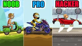 Hill Climb Racing 2 - NOOB vs PRO vs HACKER