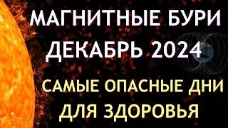 Магнитные бури в декабре 2024. Неблагоприятные дни. Как пережить.