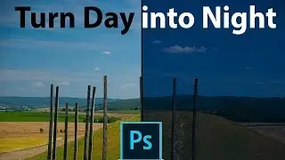 Turn Day into Night in Photoshop  for beginner | Photoshop tutorial