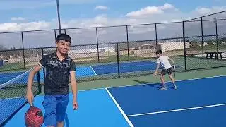 Sasi and siva playing pickleball somerset troy michigan usa