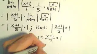 Interval and Radius of Convergence for a Series, Ex 8