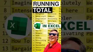 Excel - How to Do Running Total Sum in Excel - Two Easy Ways #shorts #excel - Episode S0020