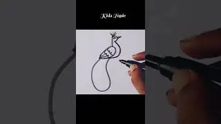 peacock 🦚 drawing easy step by step/easy way #drawing