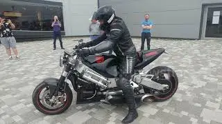 Jet Engine Motorbike Starts Up