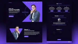 Build a Complete Responsive Personal Portfolio Website using HTML CSS Javascript | Dark/Light Mode