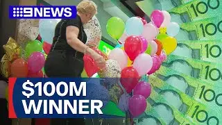 Mystery $100 million Powerball winner claims her prize | 9 News Australia